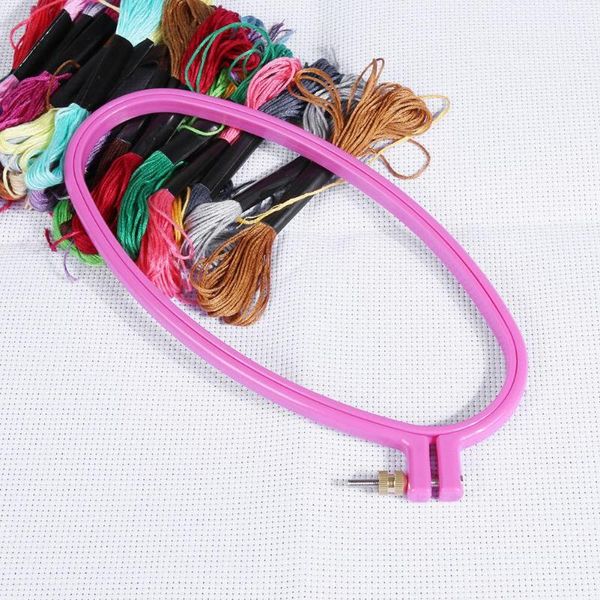 

oval shape needlework embroidery hoop frame diy craft tools cross stitch frame sewing cross stitch hoops ring sewing tools, Black