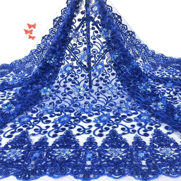 

latest gold purple african lace embroidery tulle lace fabric 2020 french nigerian lace fabric with sequins ljy9043, Black;white