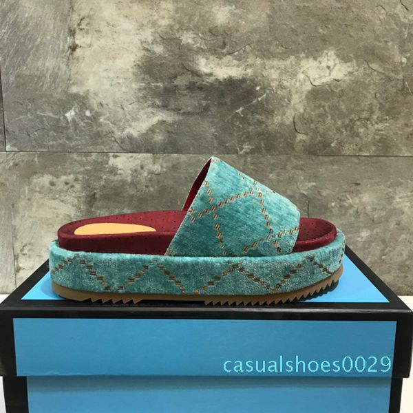 

2020 letters women designer sandals summer wedge high heel platform sandal ladies slide slipper brand fends flip flop beach shoes1 c29, Black