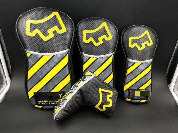 

wholesale golf headcover one set crown cattle new golf putter fairway wood driver head ing