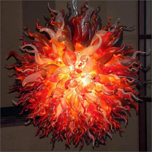 

customer made chihuly style hand blown glass chandelier lightings air shipping mouth blown glass with 110v-240v led bulbs