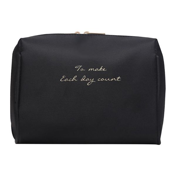 

women letter print travel cosmetic bag portable multifunction storage universal waterproof nylon cases large capacity fashion
