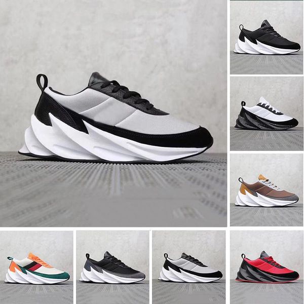 

2019 sharks concept tubular shadow knit trainer men running shoes black white red bred mens women sports outdoor sneakers 40-45