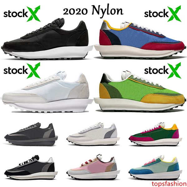 

black white nylon ld sacai waffle stock x blazer ldv daybreak running shoes for men women varsity blue green gusto sports sneakers