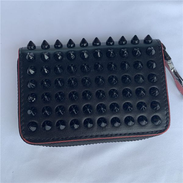 

2020 new fashion leather wallet women's wallet leather zipper wallet cardholder, Red;black
