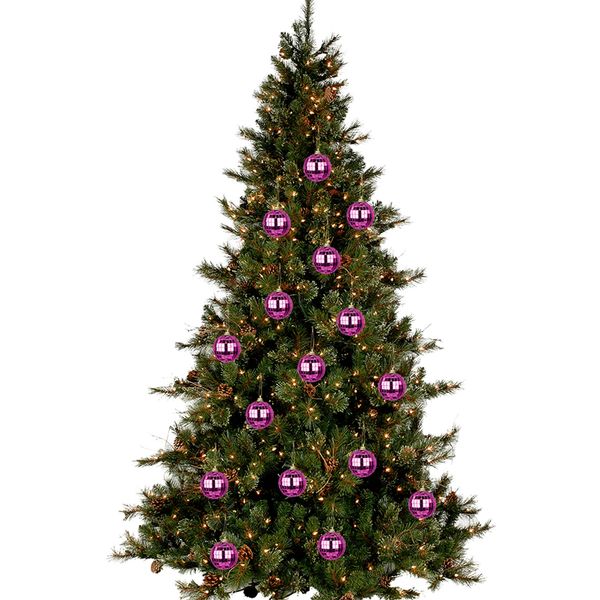 

6 шт. отражающий зеркальный шар вращающийся цветной лоб дискотека висит украшение рождественская елка свадьба день рождения украшения