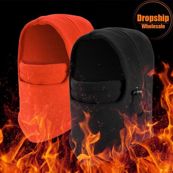 

winter sports ski face mask thick scarf men cycling skiing bike bandana windproof thermal warm hood snowboard balaclavas bibs, Black