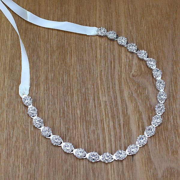 

Luxury Silver Crystal Bridal Headchain Rhinestone Bride Hair Band Wedding Headpiece And Headband For Prom Women Accessories