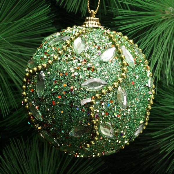 Acheter 2019 Vente Chaude Haute Qualité De Noël Strass Glitter Boules Boules De Noël Arbre Ornement Décoration 8 Cm Dropshipping De 339 Du Kuaikey