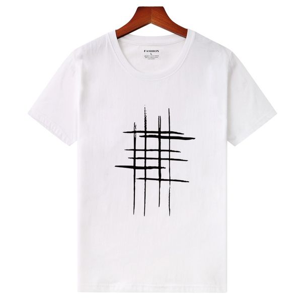 

Men's cotton short-sleeved T-shirt youth loose large size compassionate men's half-sleeved printed T-shirt