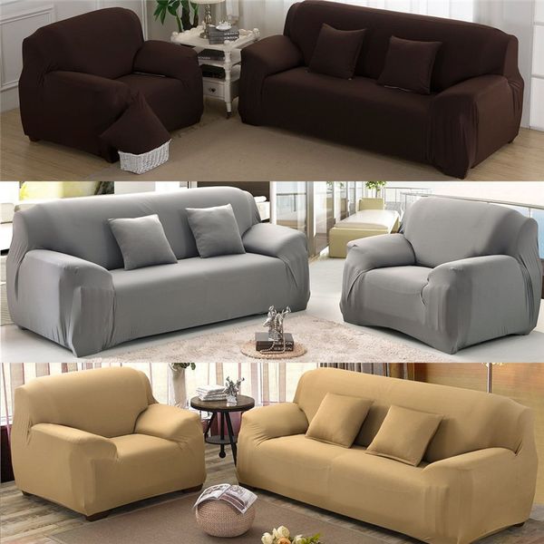 

pure color fashion elastic polyester sofa cover stretch slipcover flexible chair dustcoat durable couch cover furniture cloth