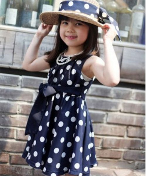 

polka dot girl chiffon sundress dress for girl children baby sleeveless kids clothing roupa infantil menina vestido infantil t, Red;yellow