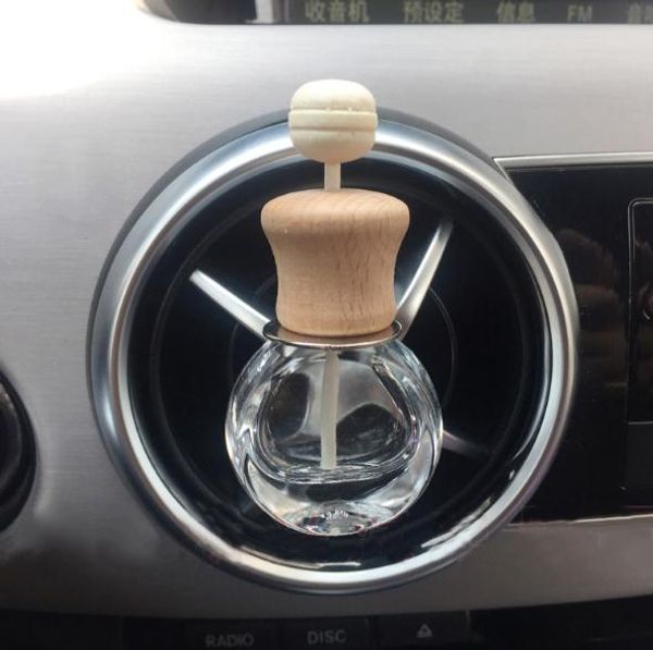 

car perfume clip for essential oils diffuser pendant air freshener fragrance air vent outlet empty glass bottle car-styling auto ornament