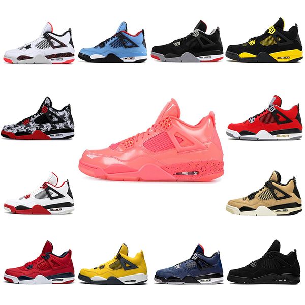 

2020 горячие jumpman 4 4s черный кот мужчины домкрат баскетбол обувь кактус бред лояльны синие мужские тренажёры спорт кроссовки размер 7-13