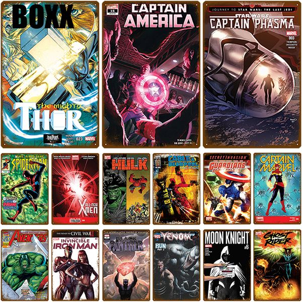 

2020 super hero декор стены металл знак wall art tin вход потертый chic налет металл декор урожай плакат искусство живопись украшение pub