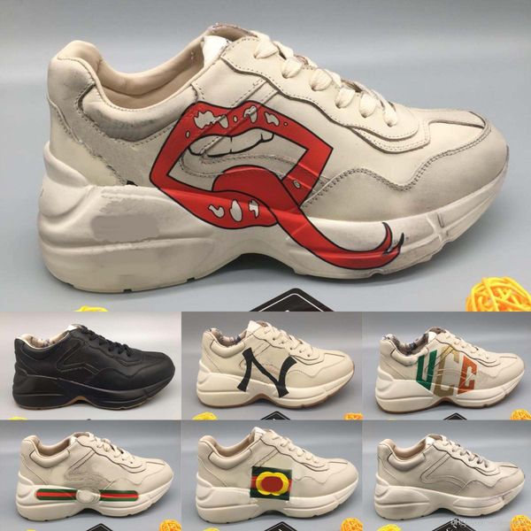 

with box sneaker casual shoes trainers fashion sports shoes leather boots sandals slippers vintage air for man woman kq1651, Black