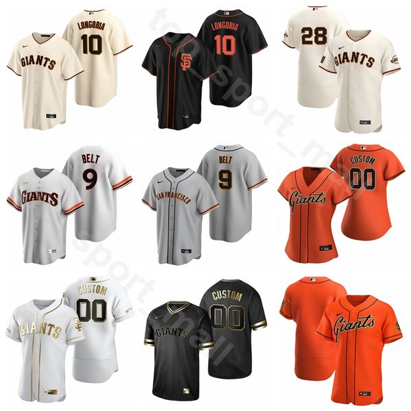

2020 baseball man woman kids 41 wilmer flores jersey 9 brandon belt 10 evan longoria 2 yolmer sanchez 5 mike yastrzemski cooperstown team, Blue;black