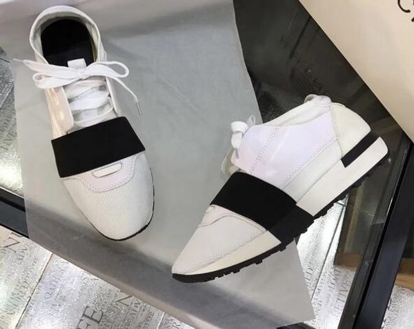 

2018 luxury design brand designer genuine leather men sneakers mens race runners women skateboard shoes white sole womens mix color c04, Black