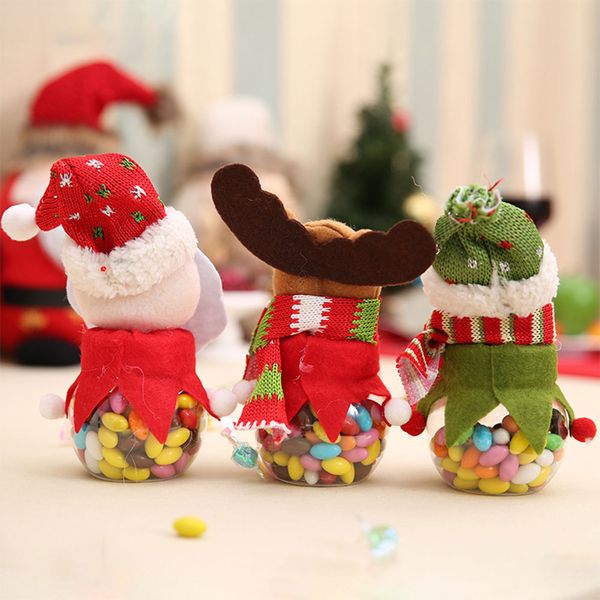 

christmas candy box jar santa claus snowman container decor decoration cute
