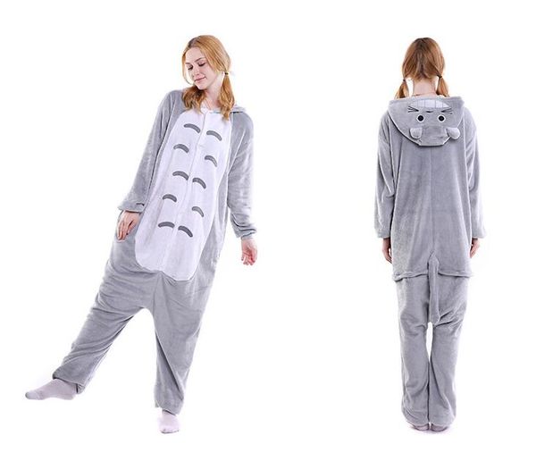 

totoro pajama caroset onesies animal cartoon pajama set women men cosplay costume totoro chinchilla onesie sleepwear, Black