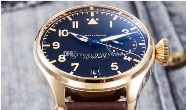 

The bronze watch men automatic power re erve apphire gla and leather trap good quality zf work good price