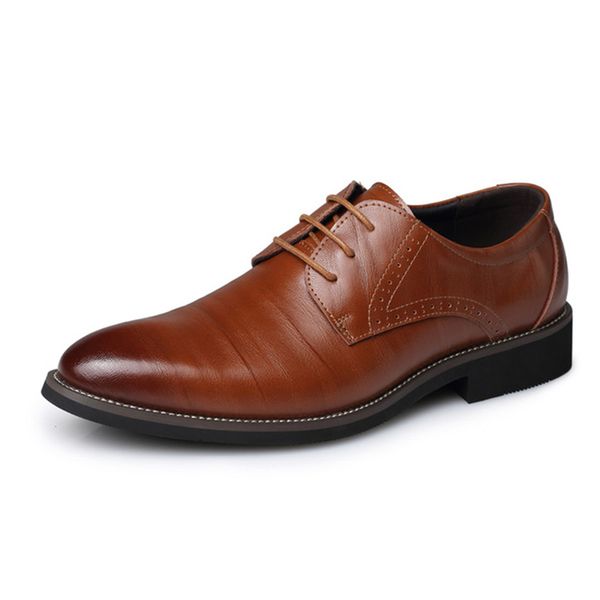 

brand handmade breathable men's oxford shoes dress shoes men flats fashion genuine leather casual men, Black