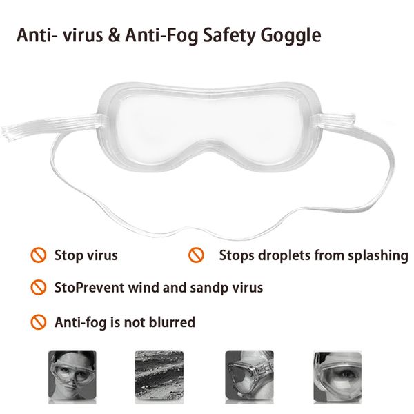 PC-Emniyet Gözlükler Göz Koruma Anti-DustShock Gözlükler Şeffaf Göz Parçası Kimyasal Gafas Proteccion