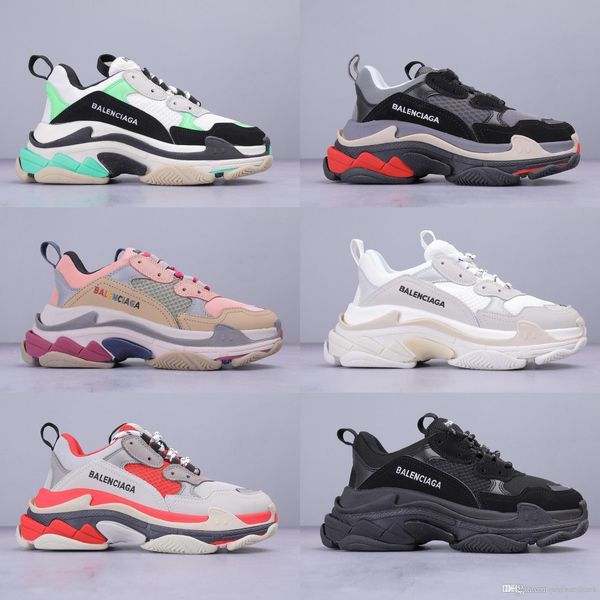 

2020 qaulity triple s retro white black running shoes men sports shoes womens sneakers trainers kanye west old grandpa casual shoes