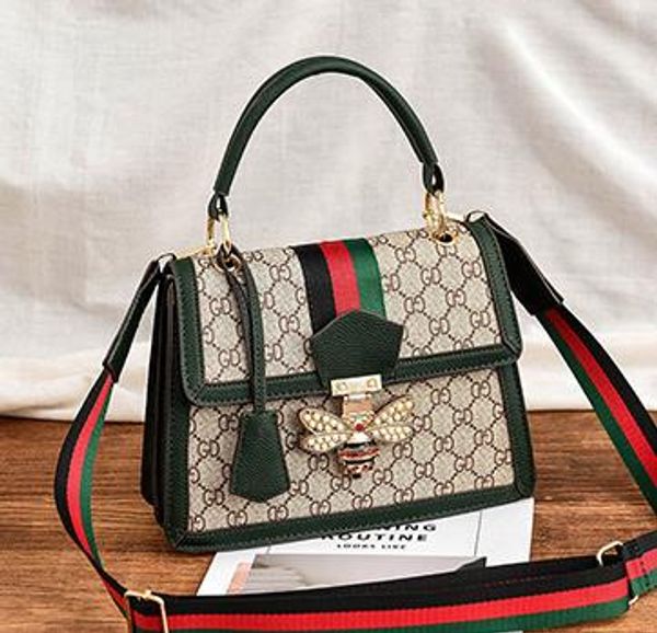 

designer handbags 2020 fashion large-capacity bee bag atmosphere luxury handbag small square bag wild tide shoulder diagonal handbag