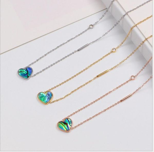 

color shell pendant 18k necklace color gold collarbone chain korean version accessory gift, Silver