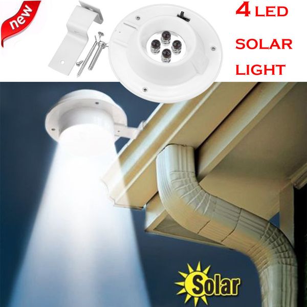 

home wall light 4 led solar powered gutter light outdoor home garden yard wall fence pathway lamp night light