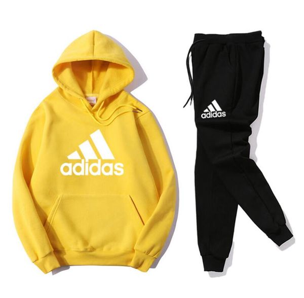 

new fashion designer sportswear casual adιdαs luxury sportswear men women hoodie brand suit hoodie + pants 2p, Gray