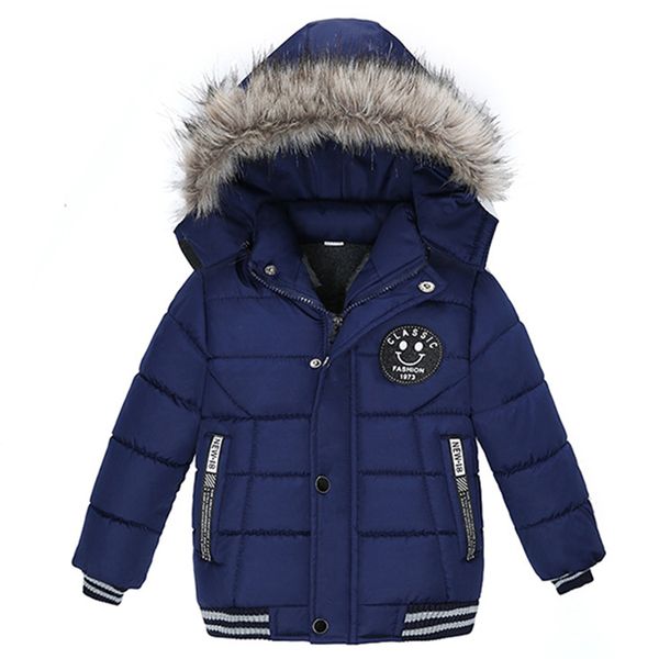 

boys jacket for children coats 2019 autumn winter jackets kids warm hooded zipper outwear coat for boy clothes costume 2 3 4 5 y t200103, White