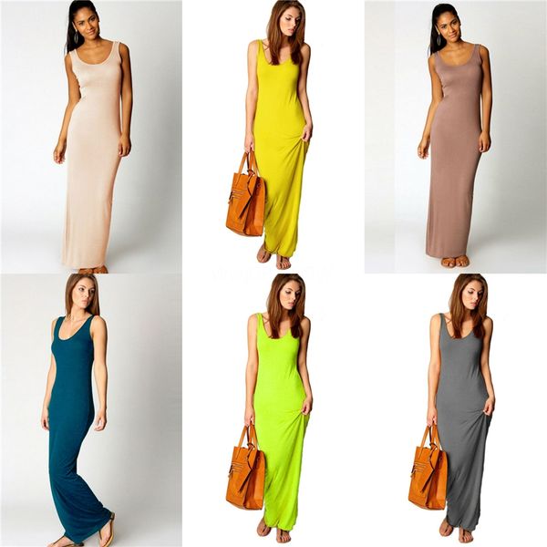 

off shoulder strapless women dress sleeveless straight long bodycon dress backless casual summer party dress women s-l #505, Black;gray