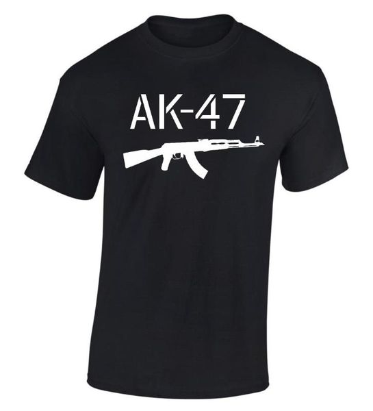 

new fashion men's short sleeve kalashnikov t shirt russia s-xxl basic, White;black