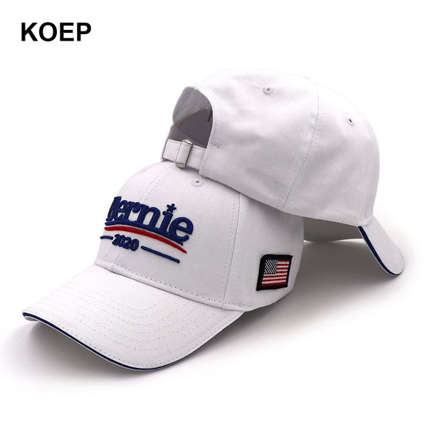 

koep bernie sanders 2020 cap usa flag baseball caps keep america great snapback hat embroidery star letter hindsight hip-hop hats, Black;white