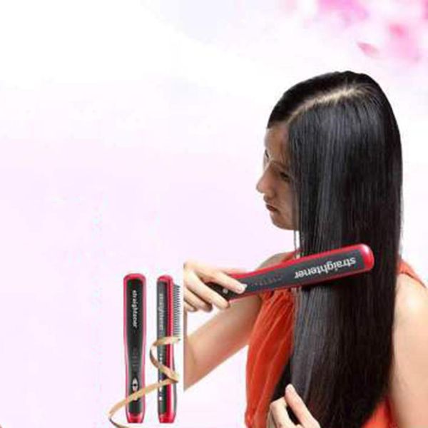 

multifunctional curling straightening iron hair straightener dual-purpose straight hair comb curler straight clips