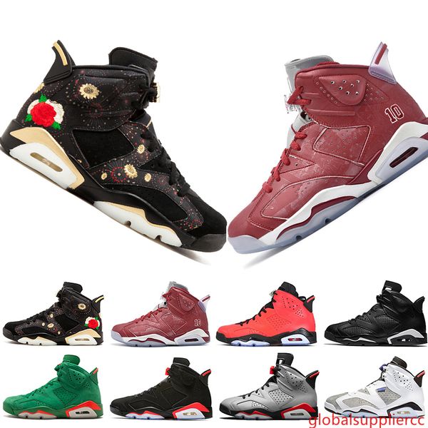 

горячие дешевые 2019 разводят vi 6 6s мужские ботинки баскетбола ультракрасный 23 3m светоотражающие bugs bunny тинкер black cat мужчины спо