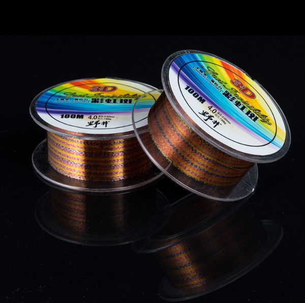 

100m competitive nylon fishing line handcuffs high strength equipo de pesca cable main line colorful fishing line