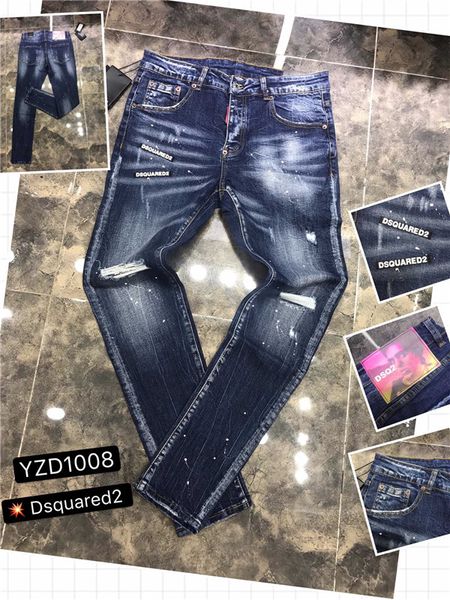 

2020new mens straight jeans long trousers pants mens true coarse line religion jeans clothes man casual pencil pants blue black denim pants3