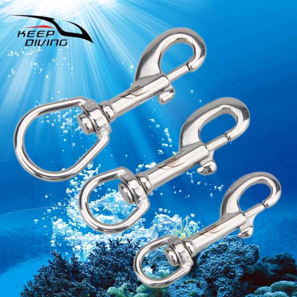 

3 pcs/lot wholesale 316 stainless steel single hook clip scuba diving hook bcd accessories water sport diving equipment