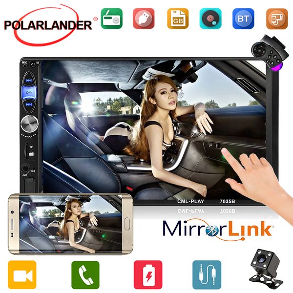 

multi-languages bluetooth aux usb tf 7'' touch screen 2018 new mp5 mp4 2 din mirror link 12v car radio stereo