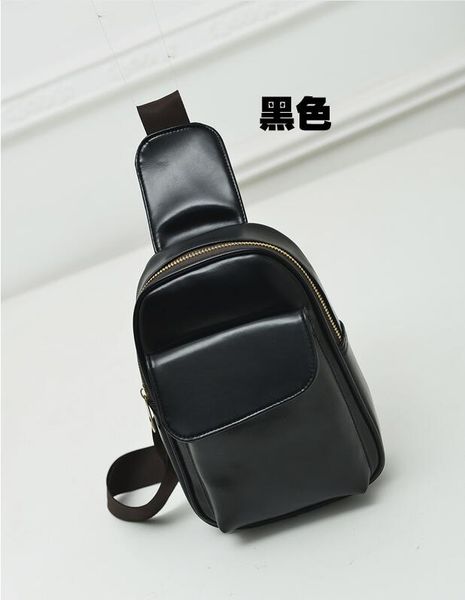 

new men messenger bag korean version of casual retro oil skin pu leather fashion travel chest pack