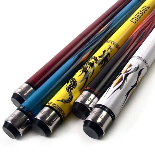 

cuesoul soocoo series 58" 19oz 11.5/12.75mm tip maple snooker pool cue stick set with joint/shaft protector and cue towel
