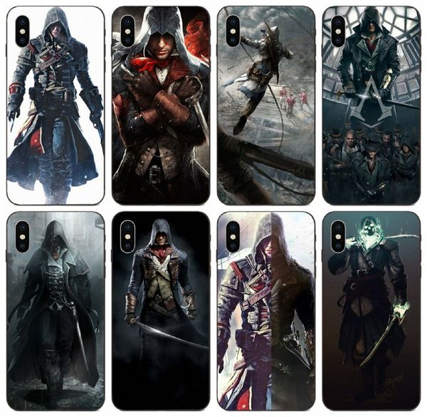 

tongtrade] skull assassins creed cell phone skin case for iphone 11 pro x xs max 8 7 6s 6 5s galaxy a8 huawei p7 htc desire 830 cover case