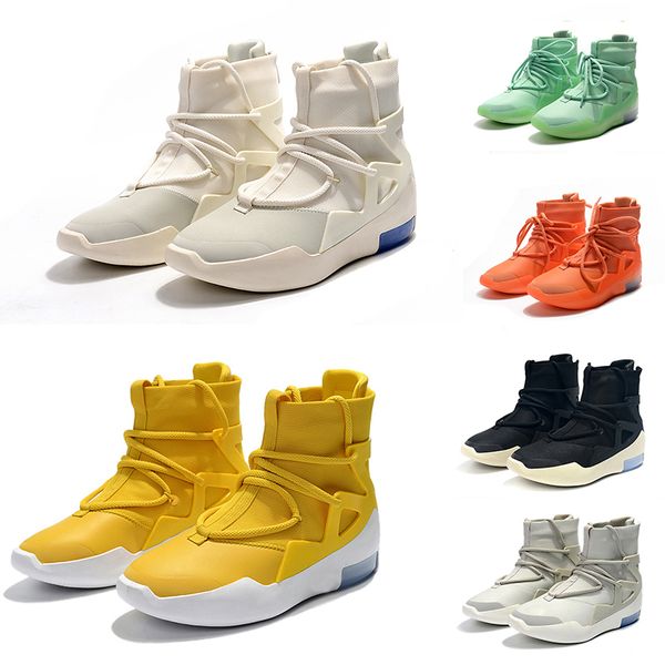 

fear of god 1 mens fashion luxury designer shoes frosted spruce orange pulse fog light bone black boots run basketball sneakers