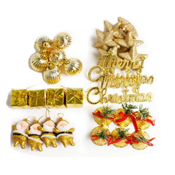 

28pcs christmas decor ornaments sets star santa claus bell hanging decor new year wall hanging for home shop display window sz