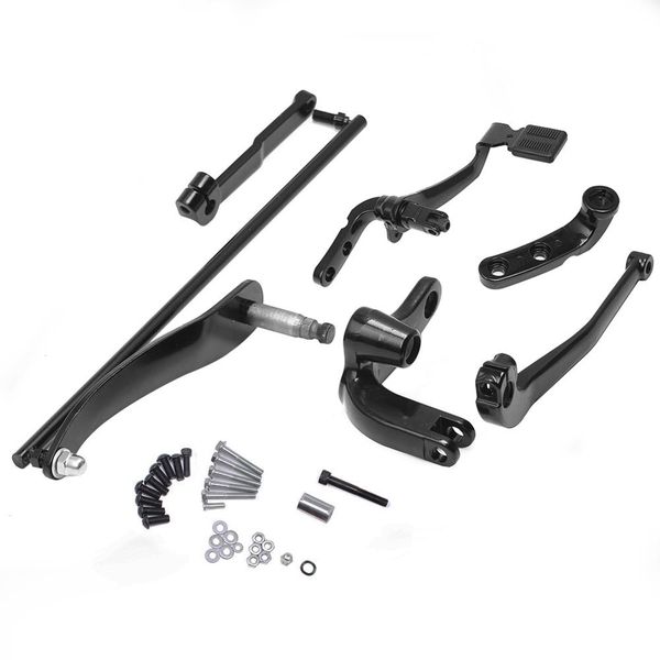 

black forward controls control kit stock length w/o pegs for dyna 2006-2017