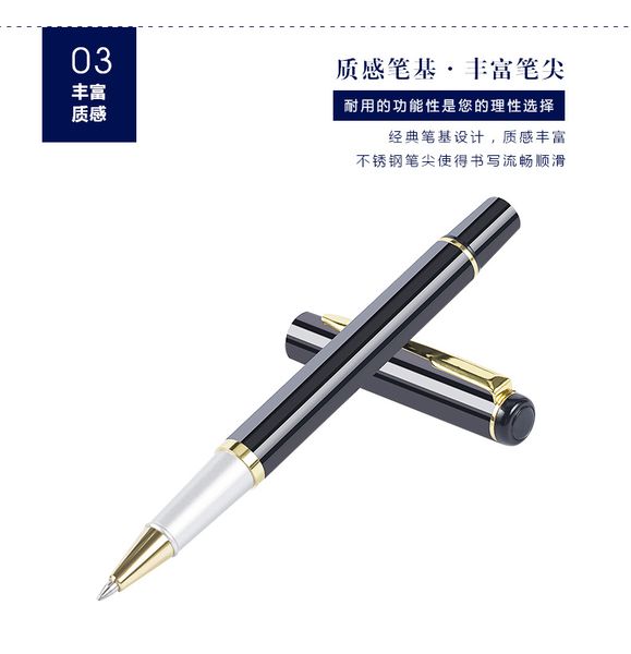 

ball pen business office signature pen marker gel ballpoint rollerball simple elegant with fluent blue ink fashion, Blue;orange