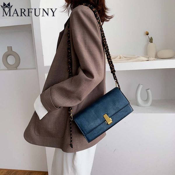 

vintage fashion female flap bag 2019 new leather women's designer handbag crocodile pattern shoulder messenger bags